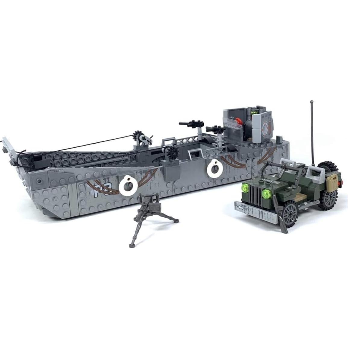 Juego de Bloques de Construcción Barco Higgins WWII General Jim - 325 Piezas