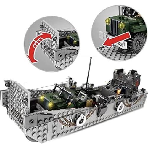 Juego de Bloques de Construcción Barco Higgins WWII General Jim - 325 Piezas