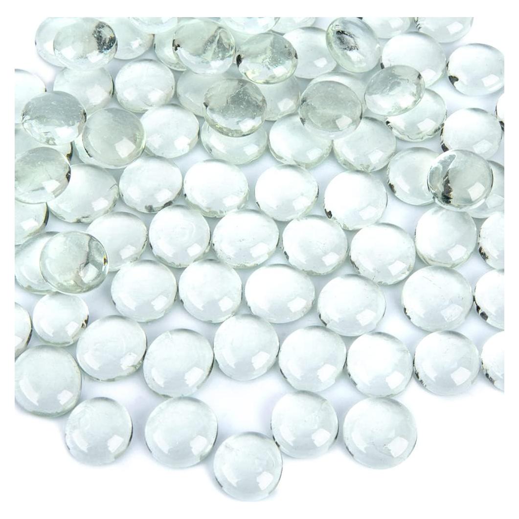 FUTUREPLUSX 500PCS canicas de vidrio plano 2,27 kg decorativas