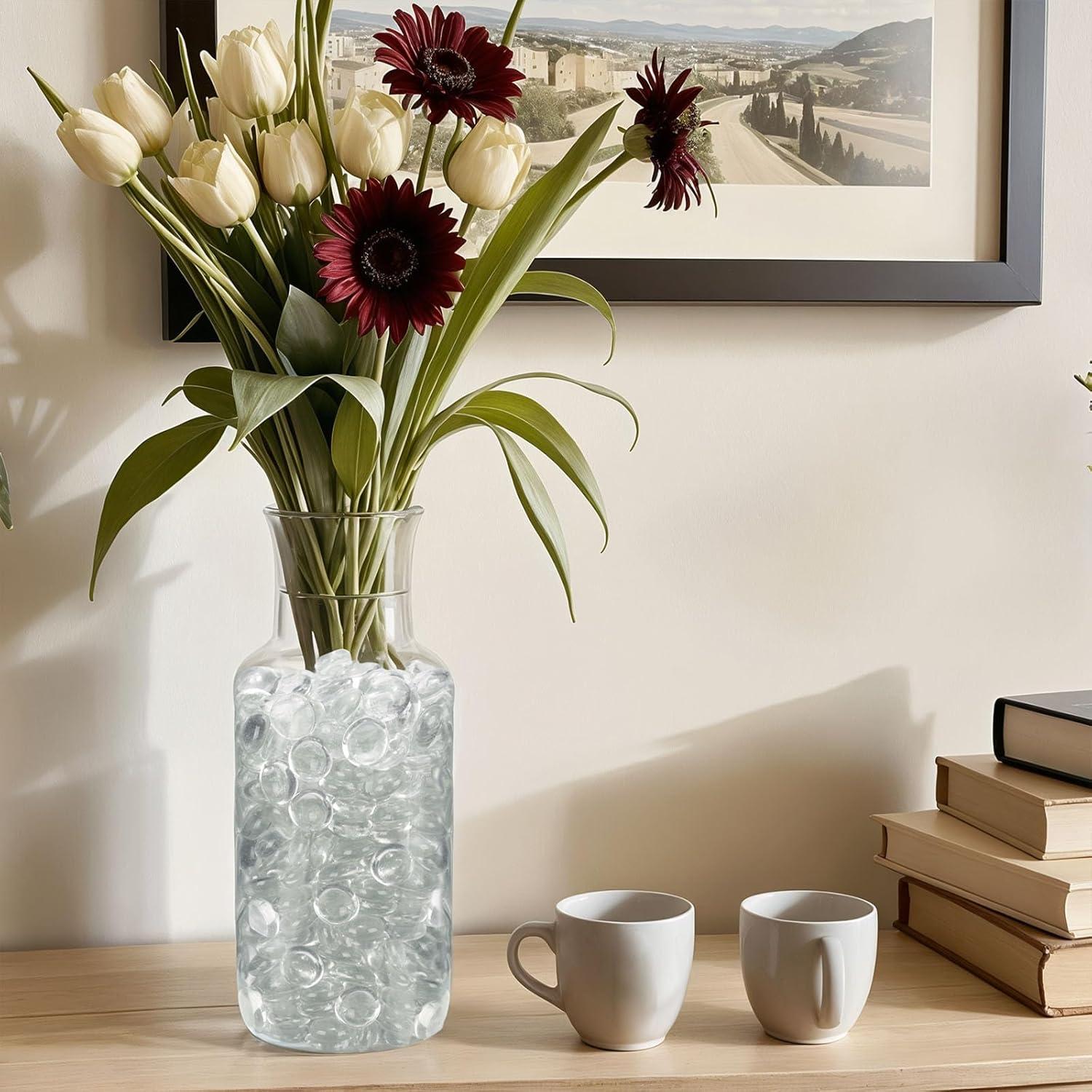 FUTUREPLUSX 500PCS canicas de vidrio plano 2,27 kg decorativas