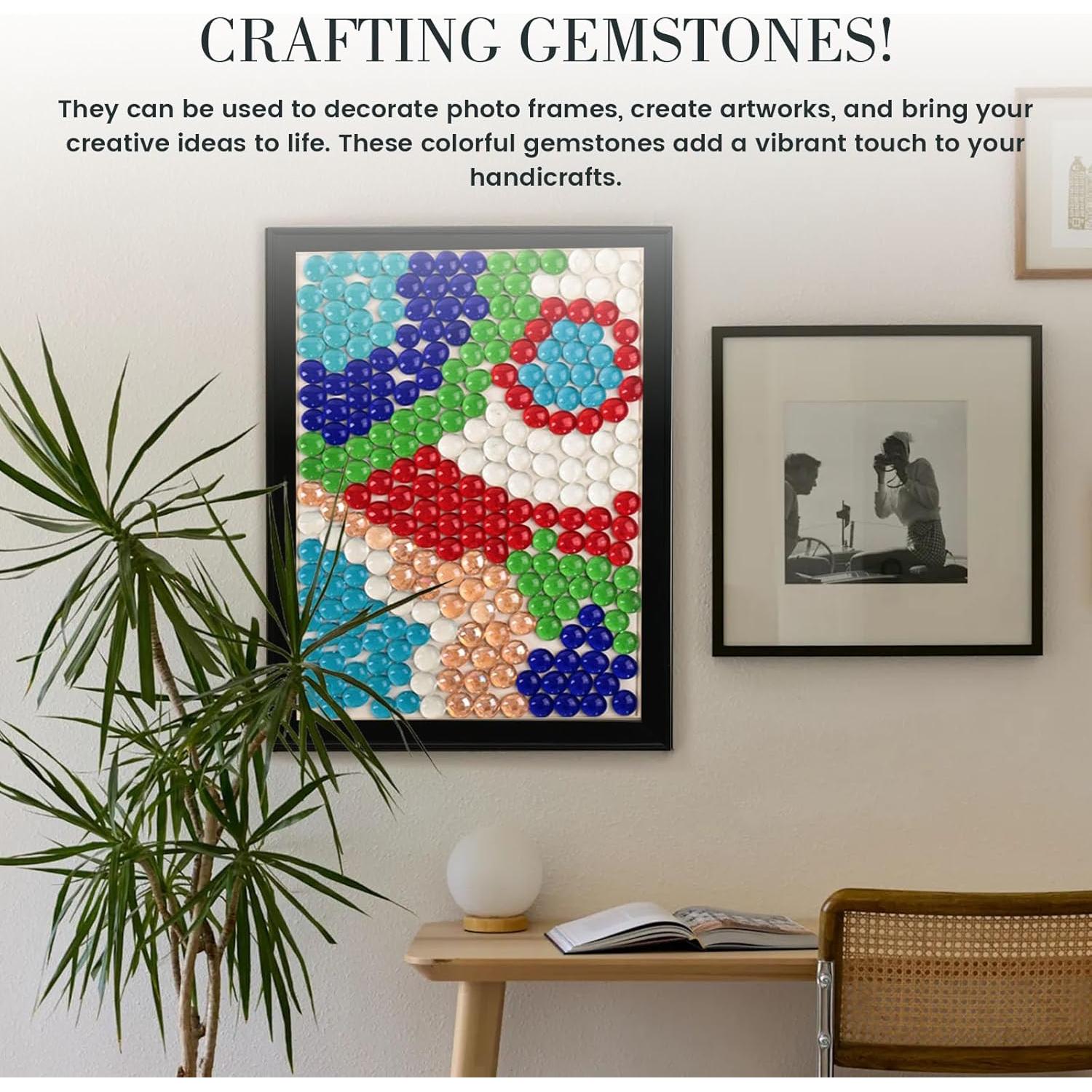 FUTUREPLUSX 500PCS canicas de vidrio plano 2,27 kg decorativas