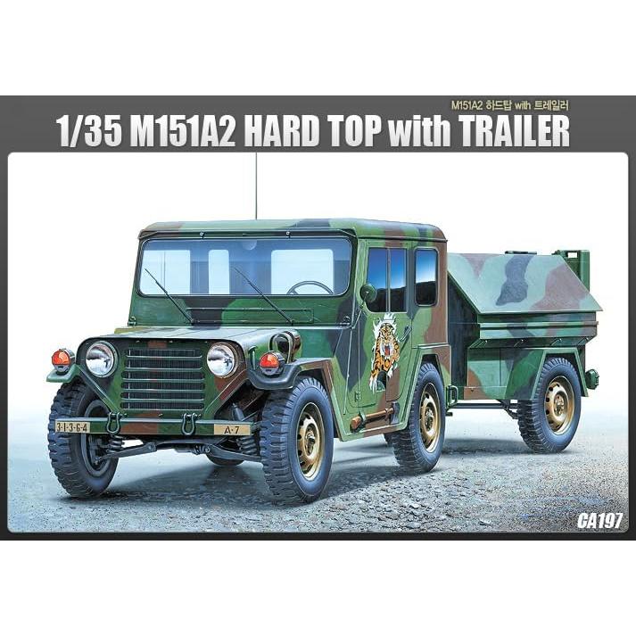 Kit de Modelo Militar Academy M151A2 Hard Top 1:35 con Remolque