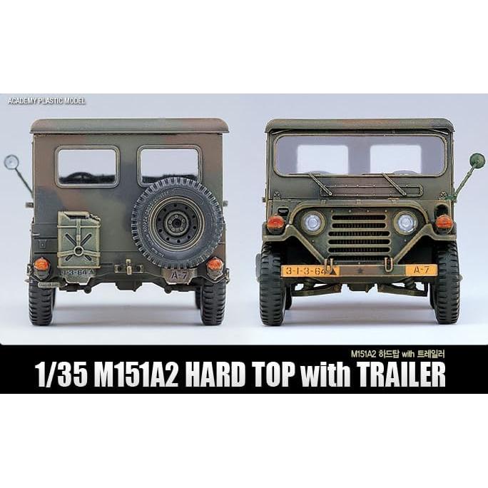 Kit de Modelo Militar Academy M151A2 Hard Top 1:35 con Remolque