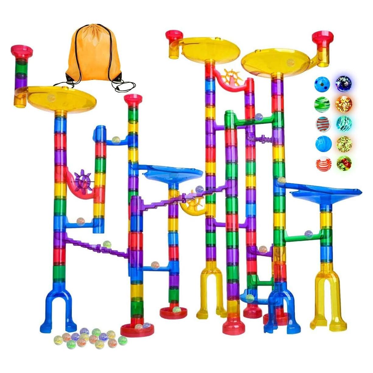 Juego de Canicas Meland 132 Piezas Brillantes STEM 3-12 Años