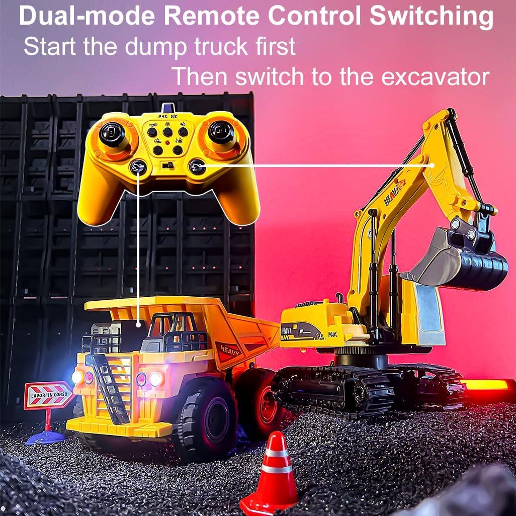 Juego de Excavadora y Camión Volquete RC Shantou 11 Canales