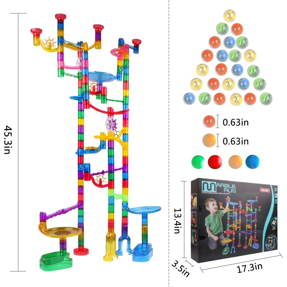 Juego de Pista de Canicas Meland 153 Piezas STEM para Niños