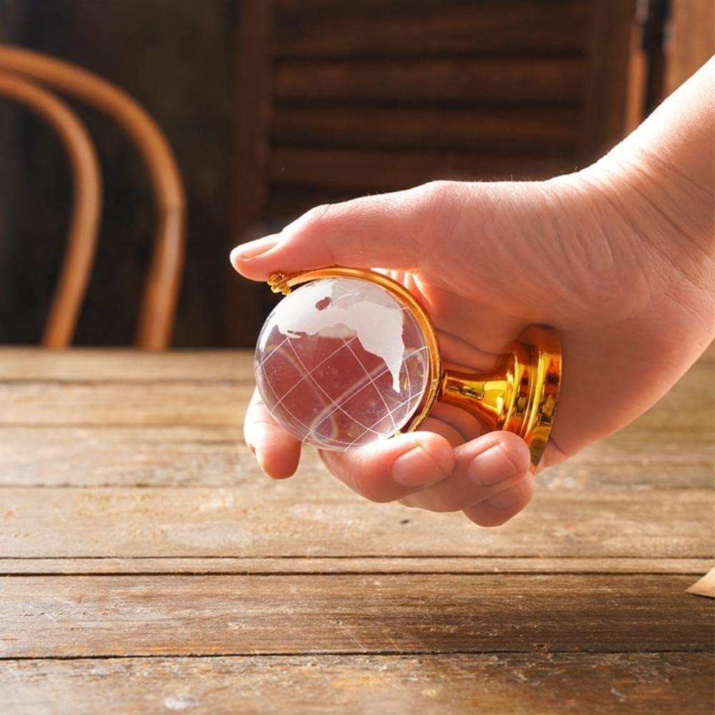 Globo Terráqueo Decorativo AUNMAS 9x5cm Cristal Dorado