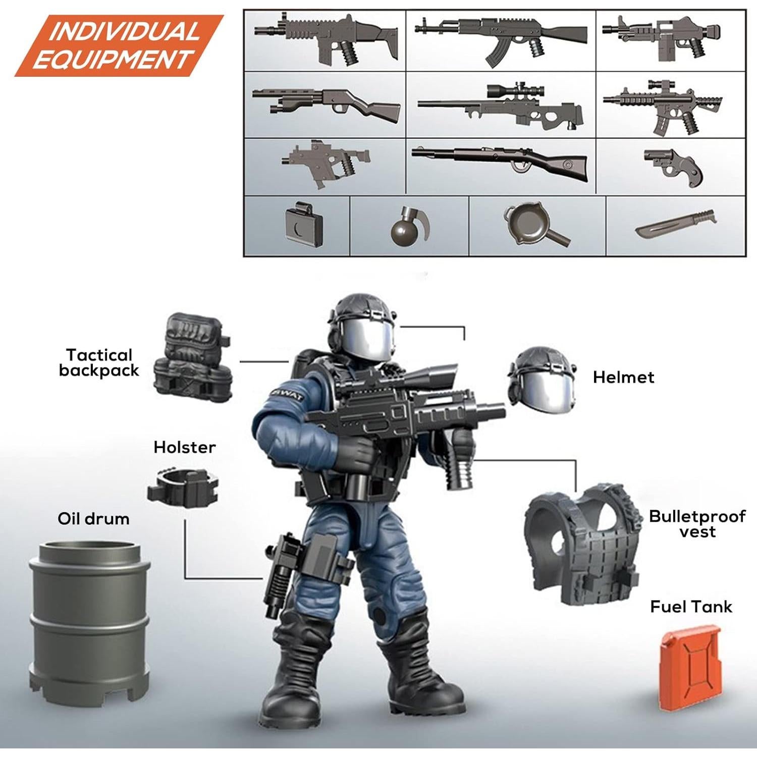 Set de Bloques de Construcción SWAT MEIEST - 8 Figuras de Policía