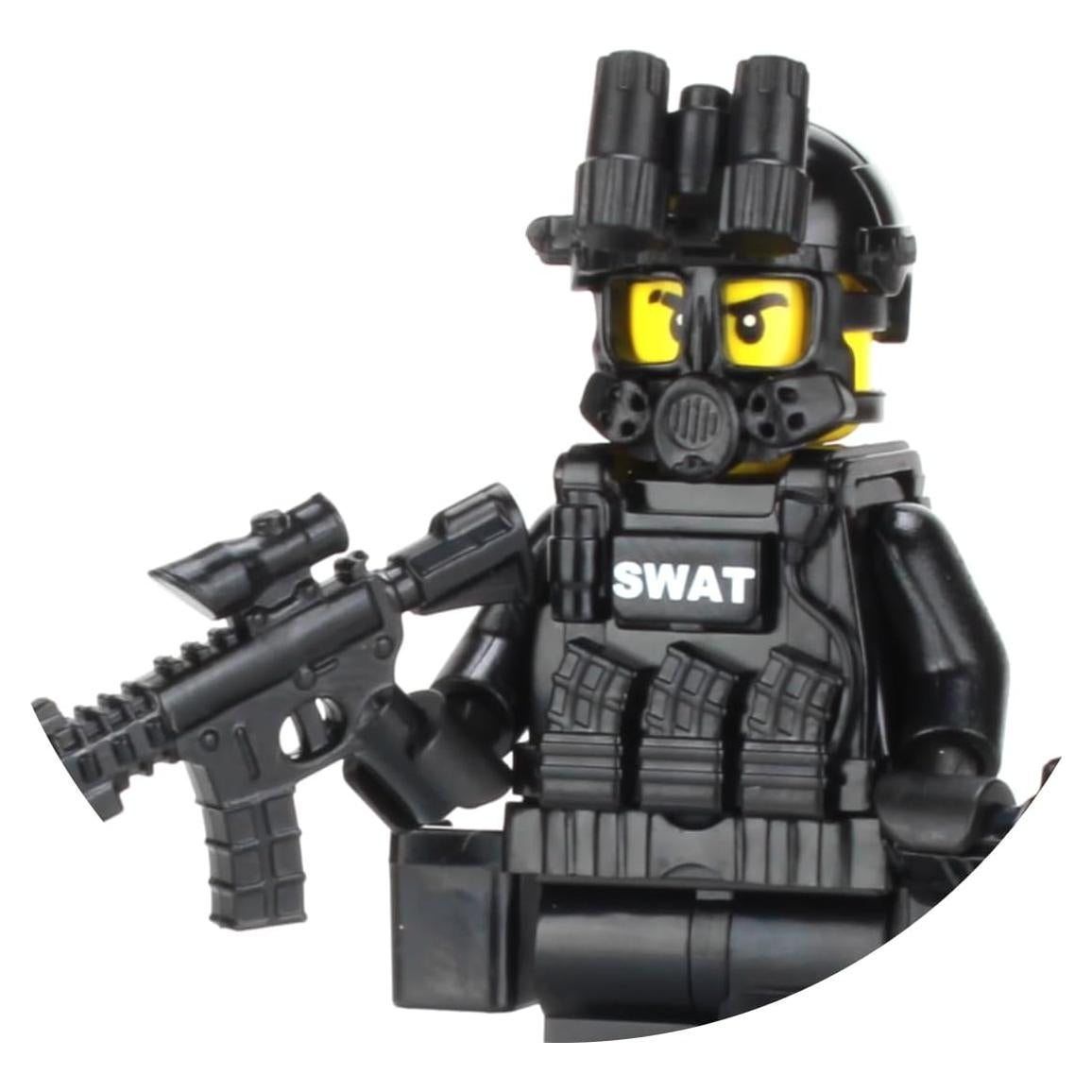 Minifigura Coleccionable Policía SWAT Battle Brick 4.1cm