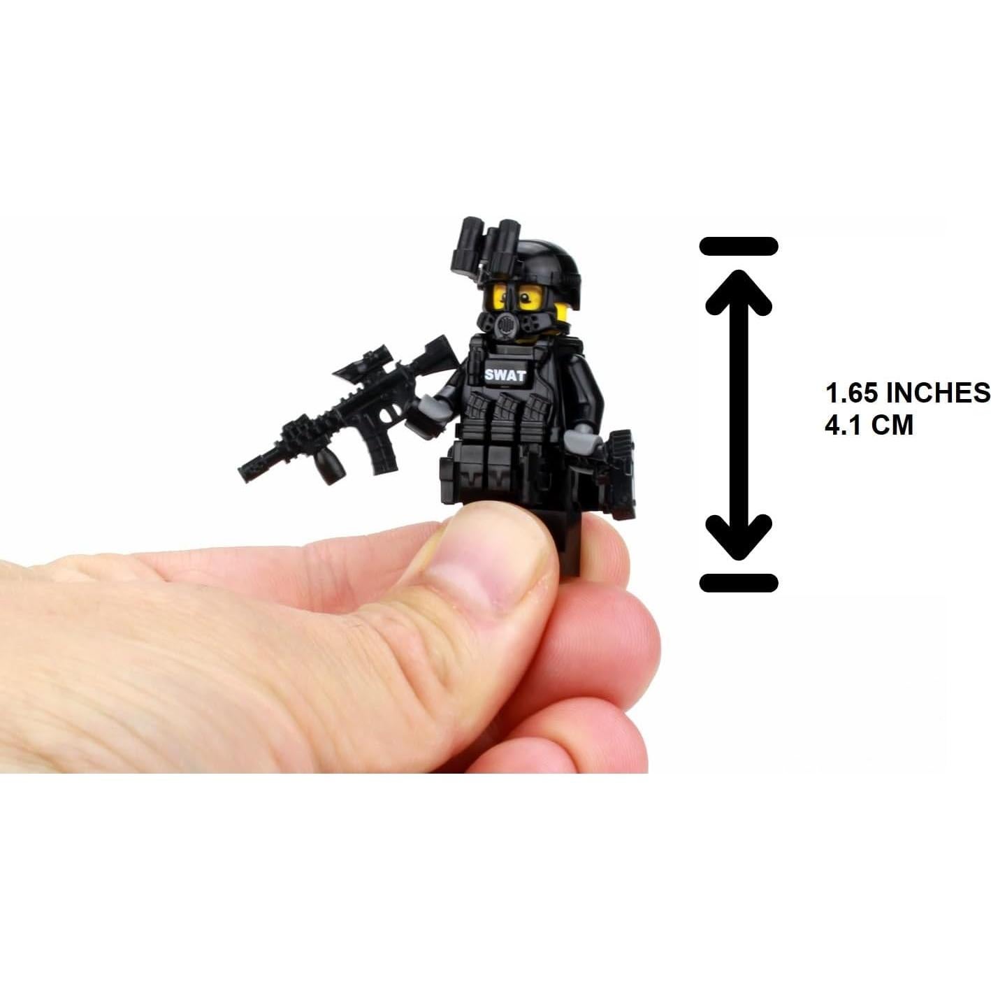 Minifigura Coleccionable Policía SWAT Battle Brick 4.1cm