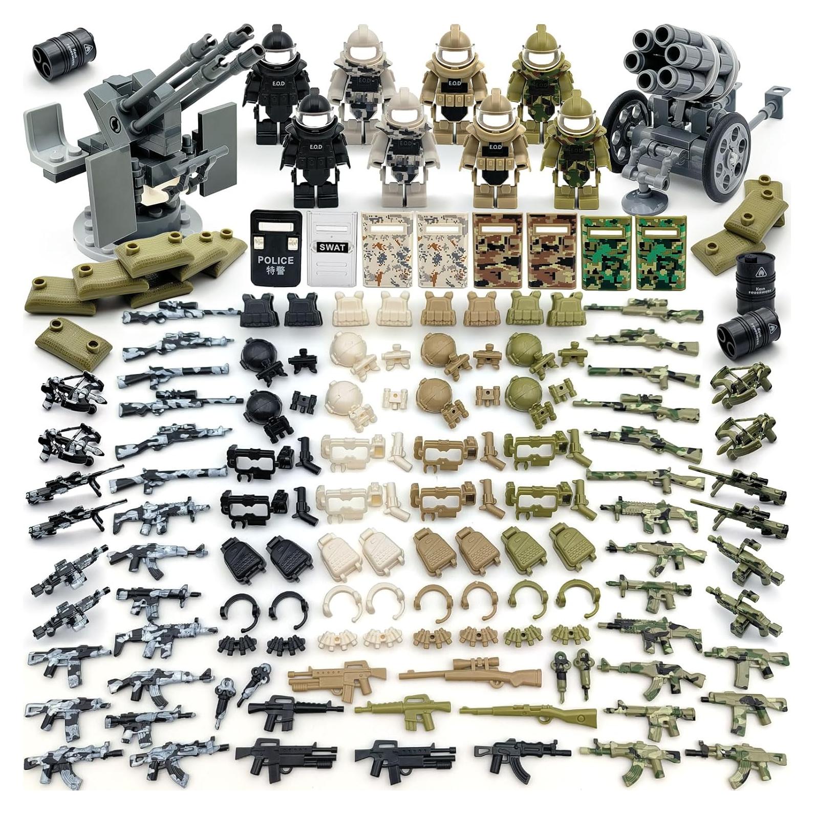 Paquete de Accesorios de Armas Militares ALEYOOTECHE 350+ Piezas