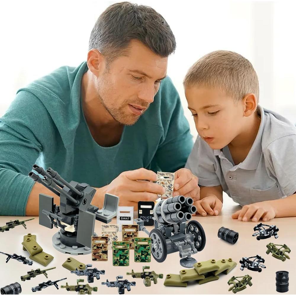 Paquete de Accesorios de Armas Militares ALEYOOTECHE 350+ Piezas