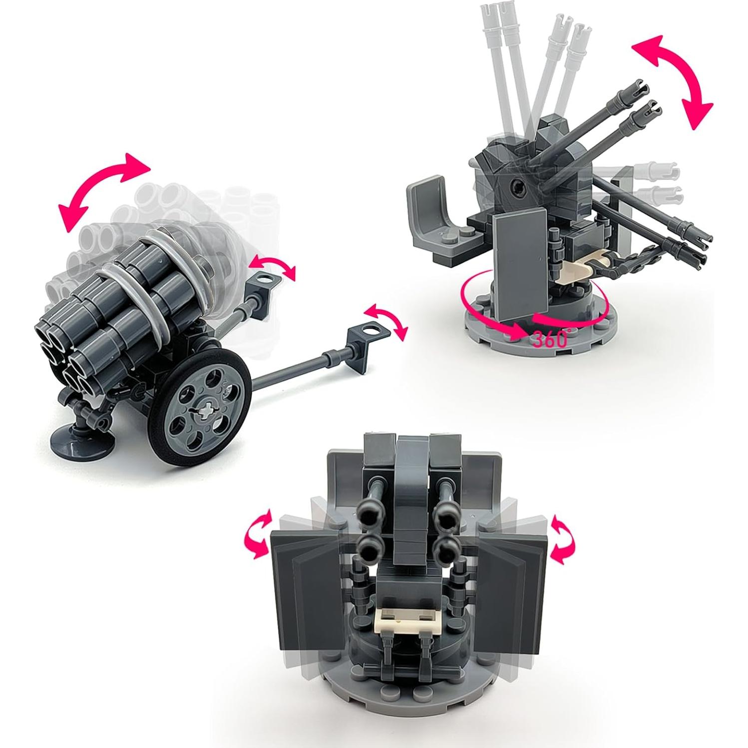 Paquete de Accesorios de Armas Militares ALEYOOTECHE 350+ Piezas