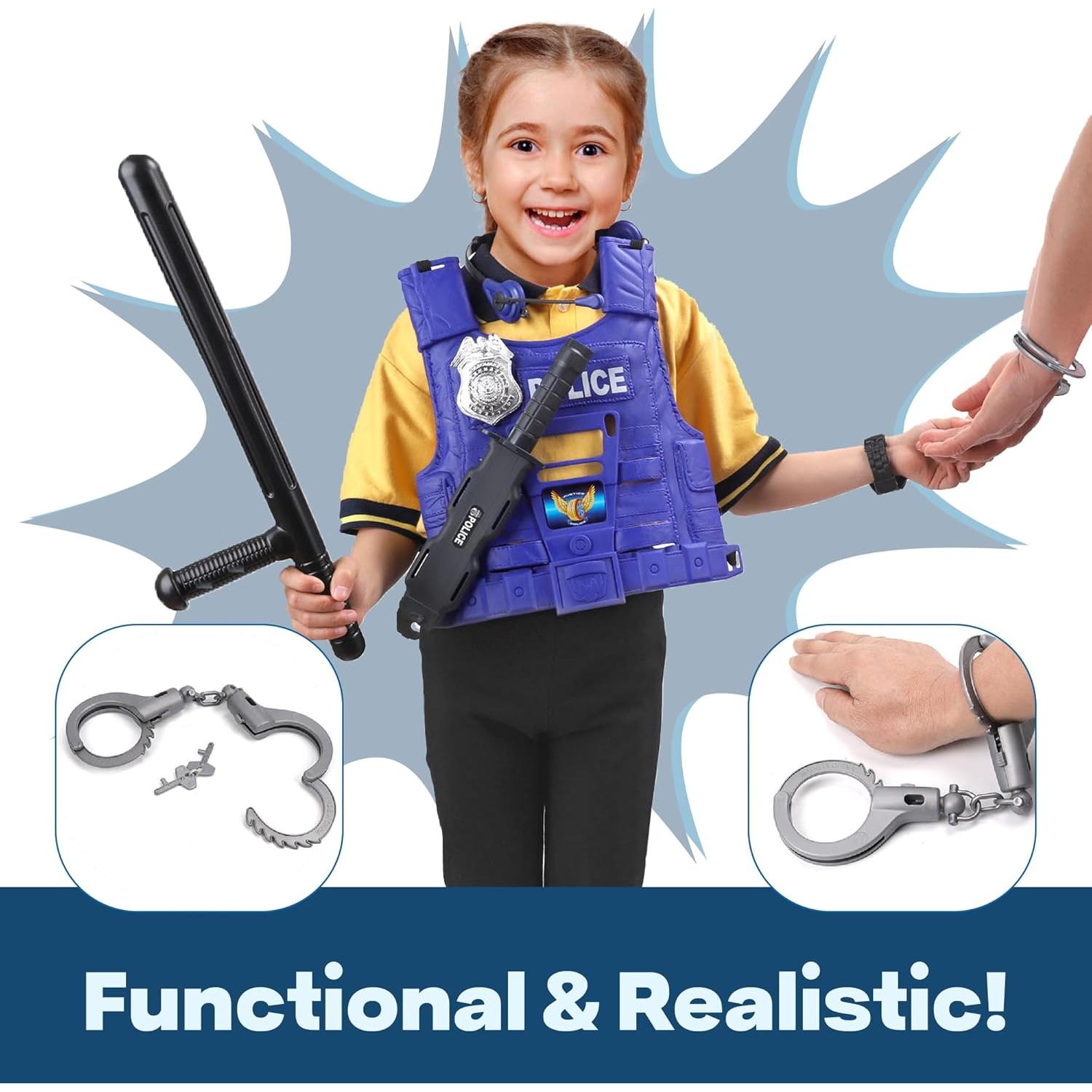 Set de Juego de Rol de Policía Liberty Imports - 15 Piezas