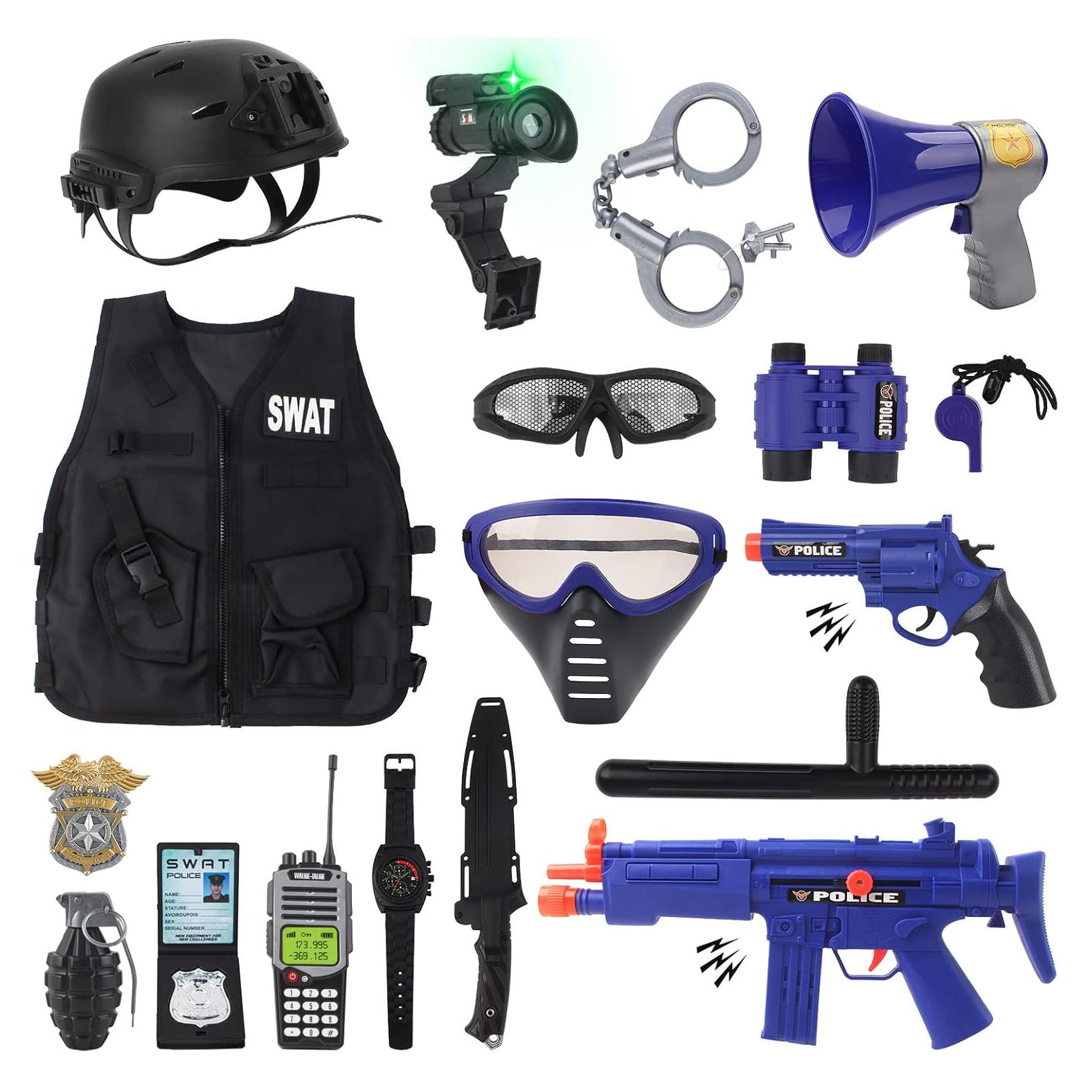 Disfraz de Policía de deAO para Niños con 19 Accesorios