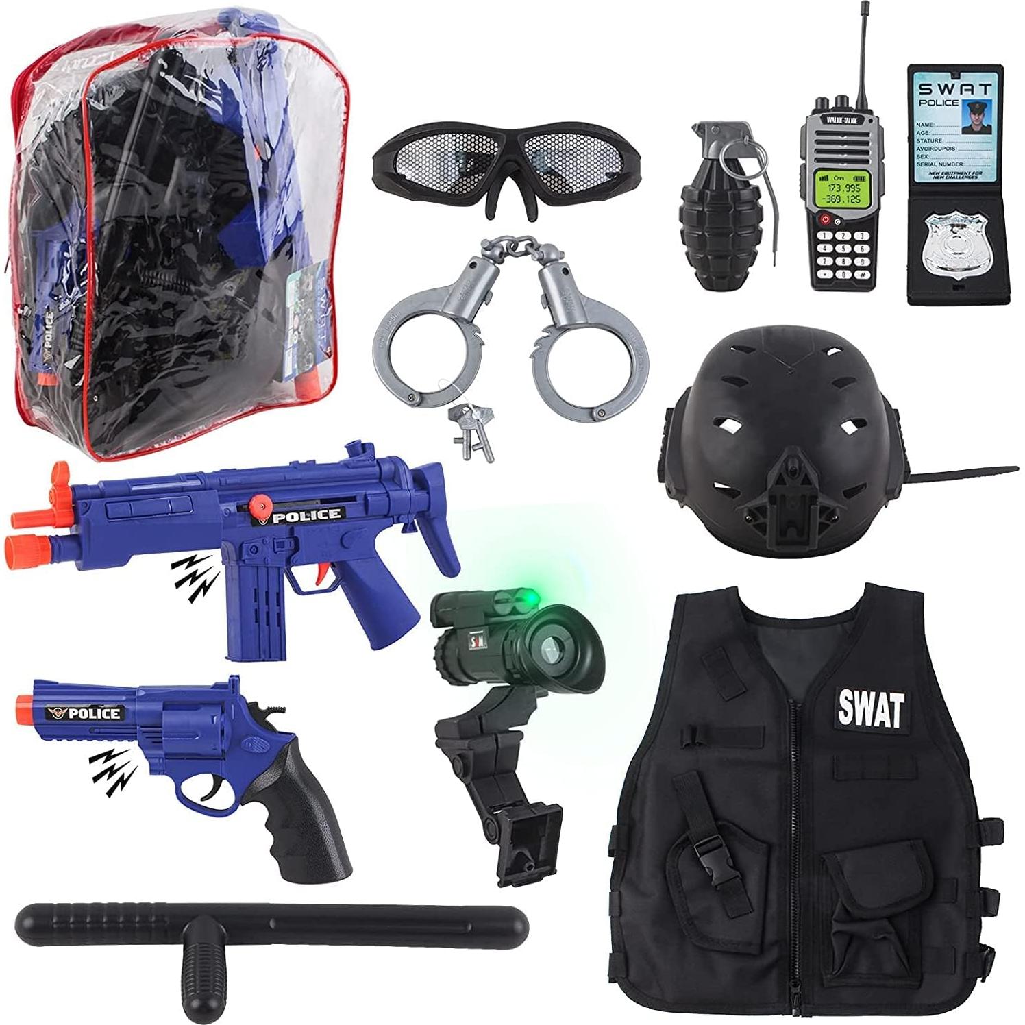 Disfraz de Policía de deAO para Niños con 19 Accesorios