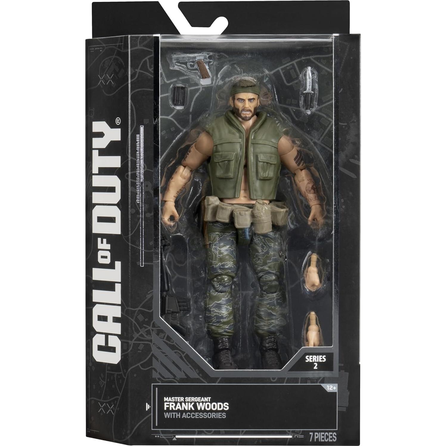 Figura Articulada Call of Duty Frank Woods - 16.51 cm con Accesorios