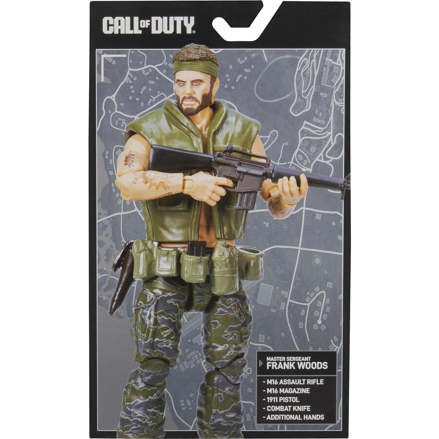 Figura Articulada Call of Duty Frank Woods - 16.51 cm con Accesorios