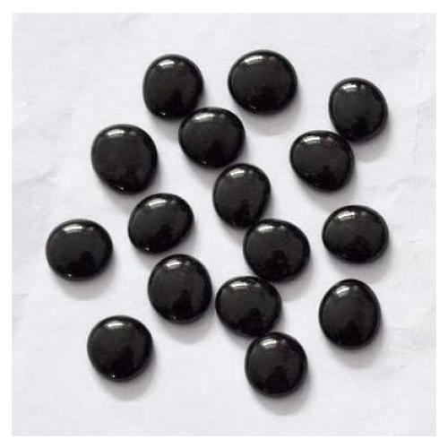 Piedra de gema de vidrio Liying 0,91 kg canicas planas negras