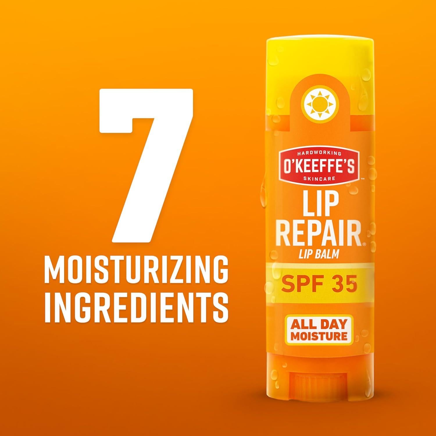 Bálsamo Labial O'Keeffe's Reparador SPF 35 - Hidratante 1 Paquete