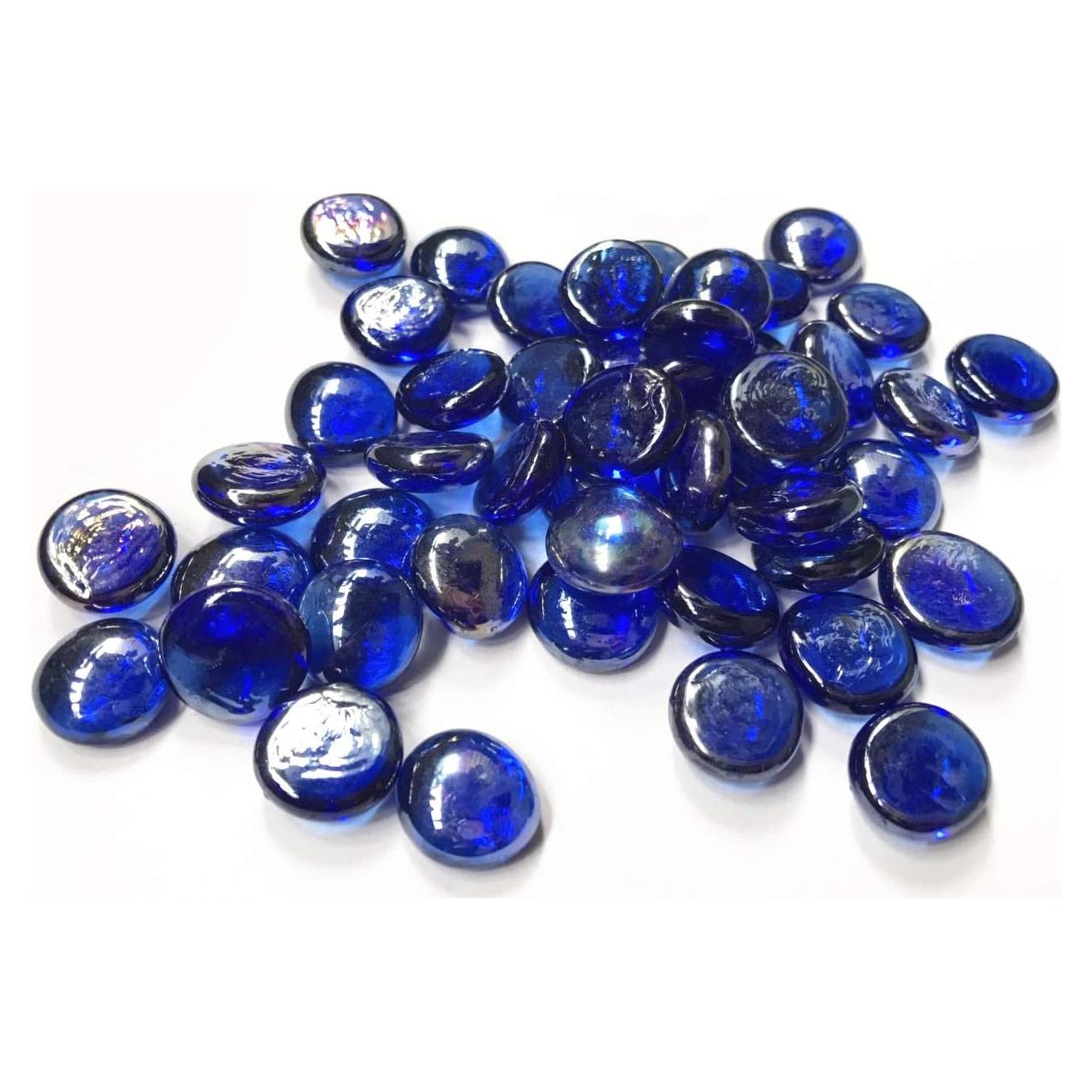 Canicas Planas de Vidrio Liying 200 Pcs Azul Real 1.91 cm