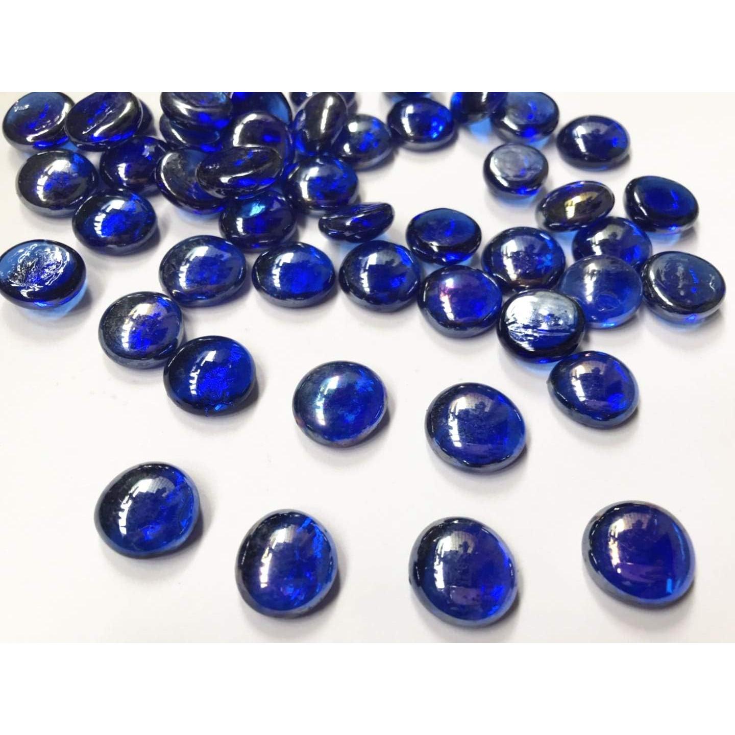 Canicas Planas de Vidrio Liying 200 Pcs Azul Real 1.91 cm