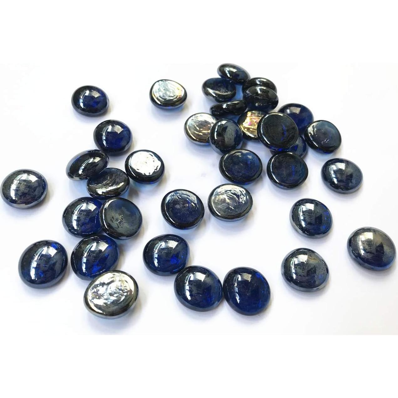 Canicas Planas de Vidrio Liying 200 Pcs Azul Real 1.91 cm