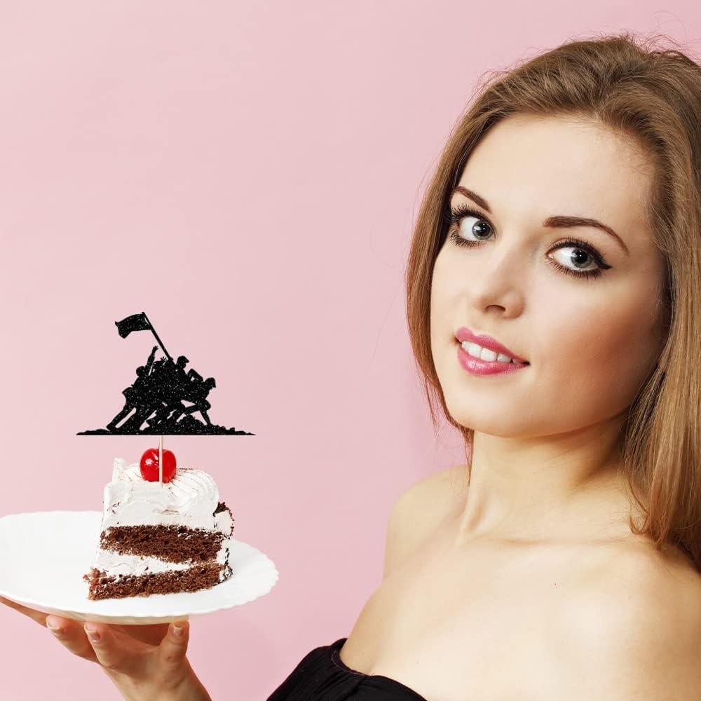 Decoraciones de Pastel Militar Yetxel - 12 Vasos de Papel Brillantes