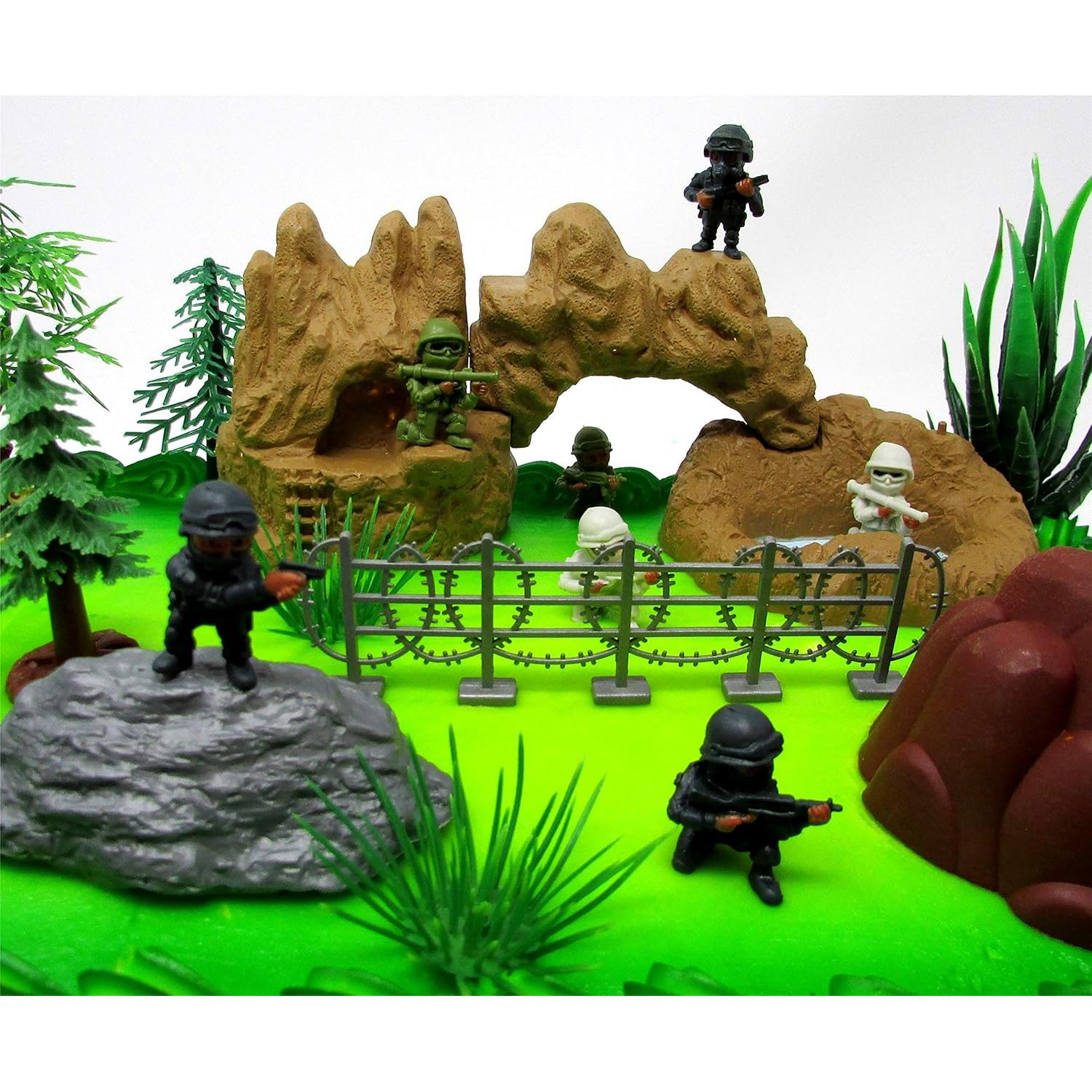 Juego de Decoración de Pastel Militar Fuerzas Especiales