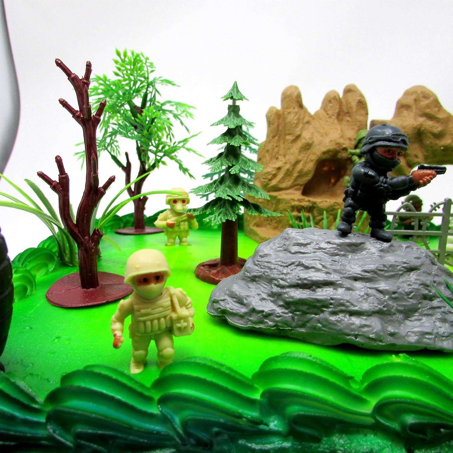 Juego de Decoración de Pastel Militar Fuerzas Especiales