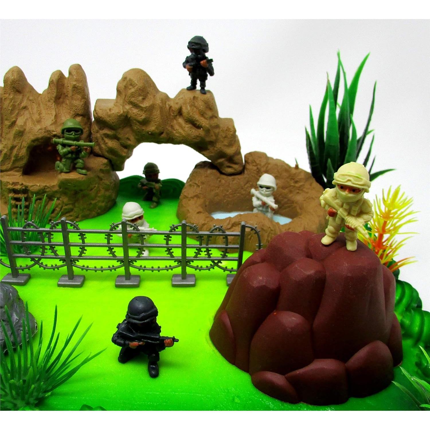 Juego de Decoración de Pastel Militar Fuerzas Especiales