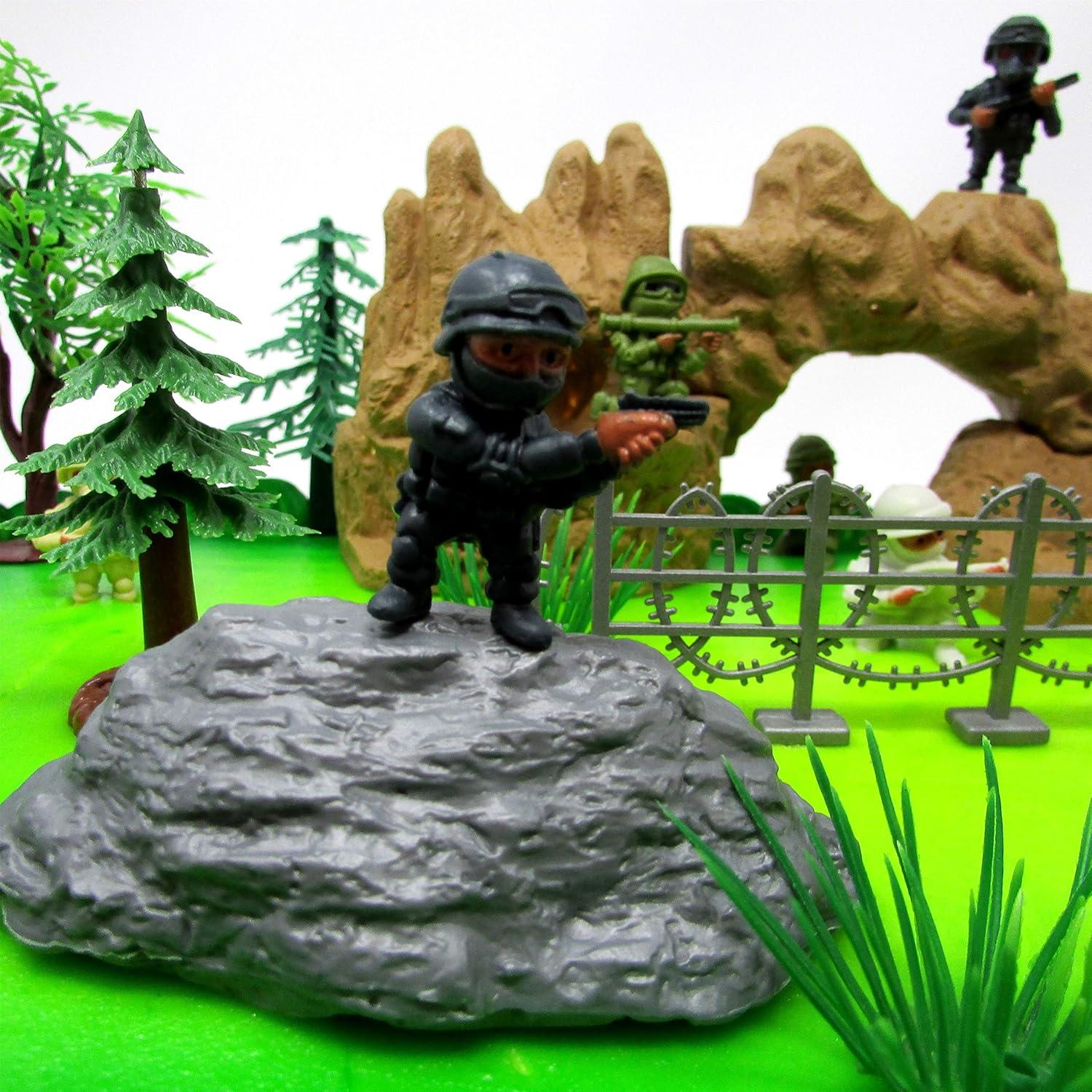 Juego de Decoración de Pastel Militar Fuerzas Especiales