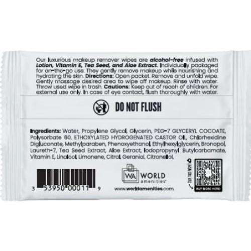 Toallitas Desmaquillantes a Granel World Amenities - 25 Unidades