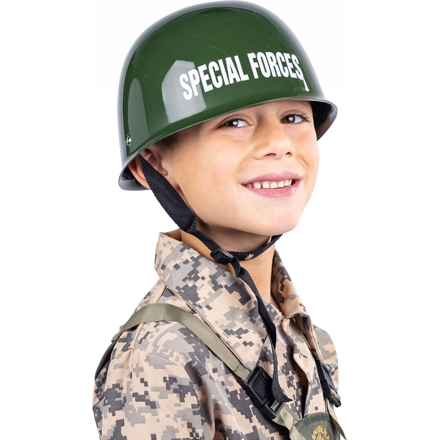 Casco Militar Infantil Dress Up America - Casco Verde Cazador