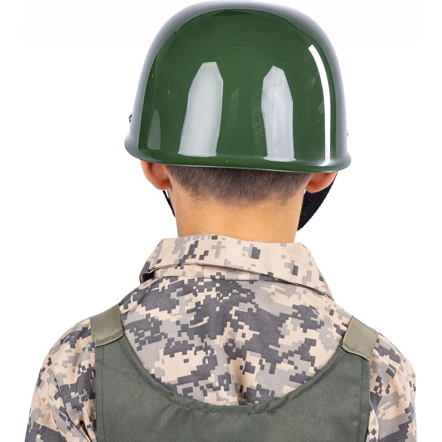 Casco Militar Infantil Dress Up America - Casco Verde Cazador