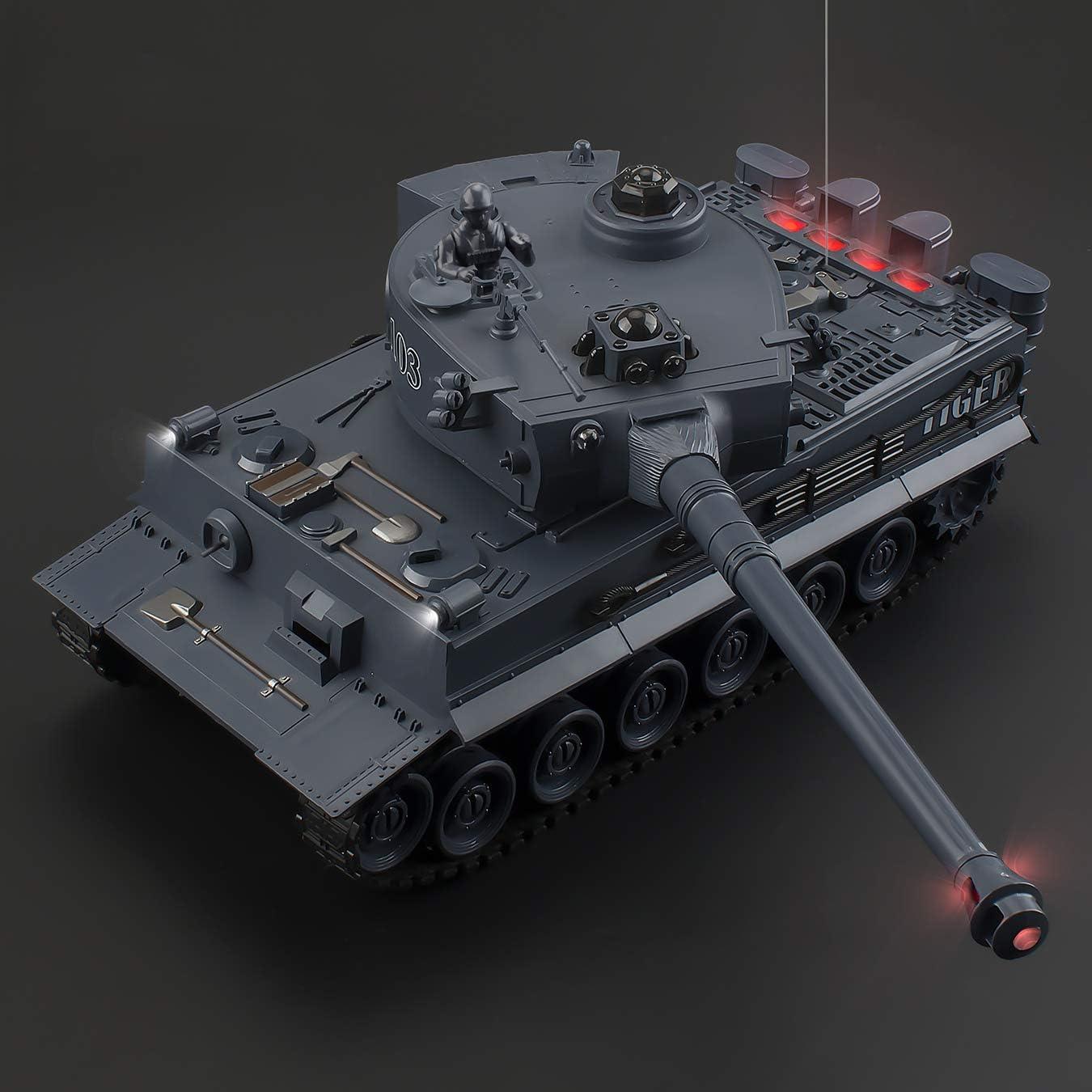 Tanque Tigre Alemán RC 1:28 EAHUMM con Sonido y Luz