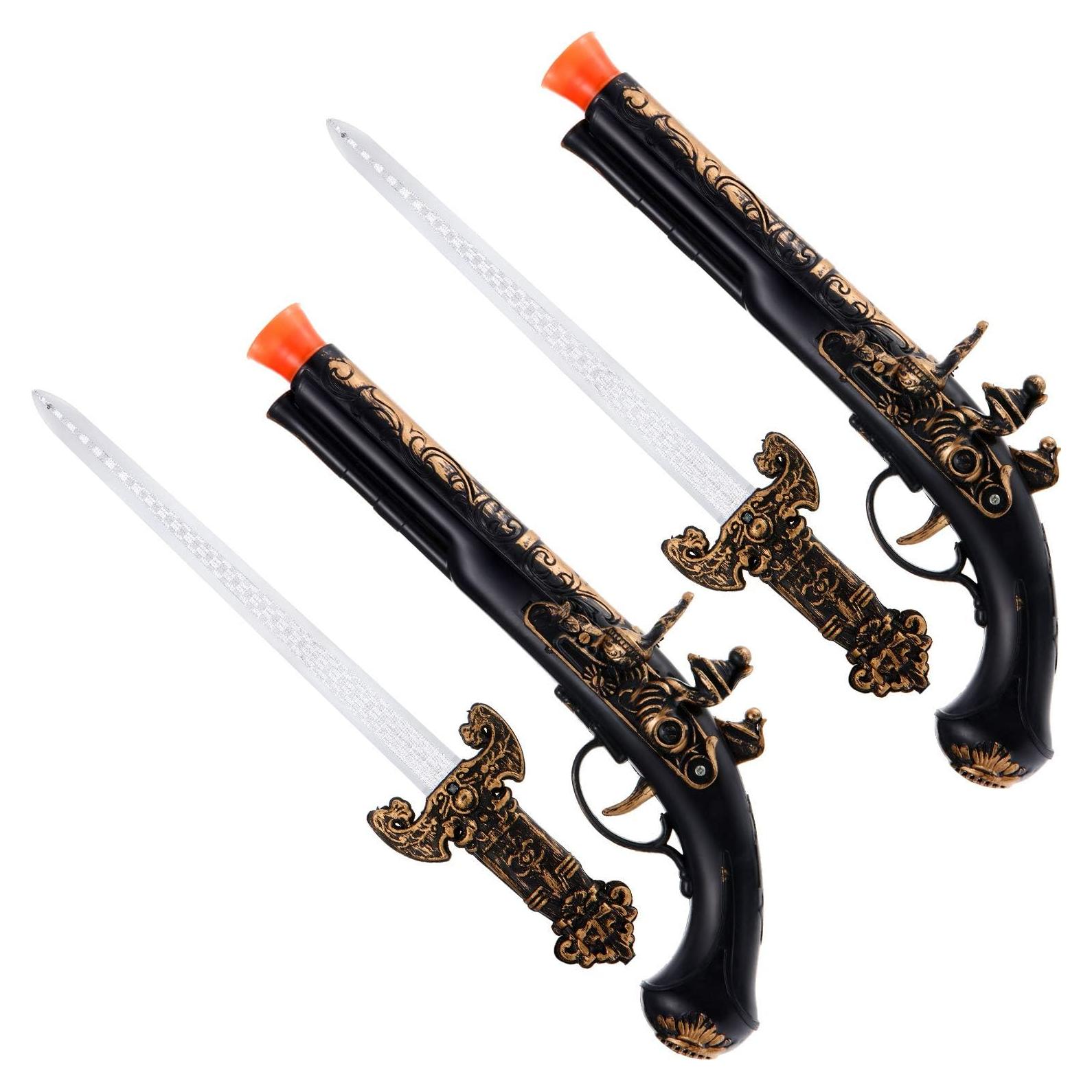 Conjunto de Accesorios de Pirata Boao - 2 Espadas y 2 Pistolas