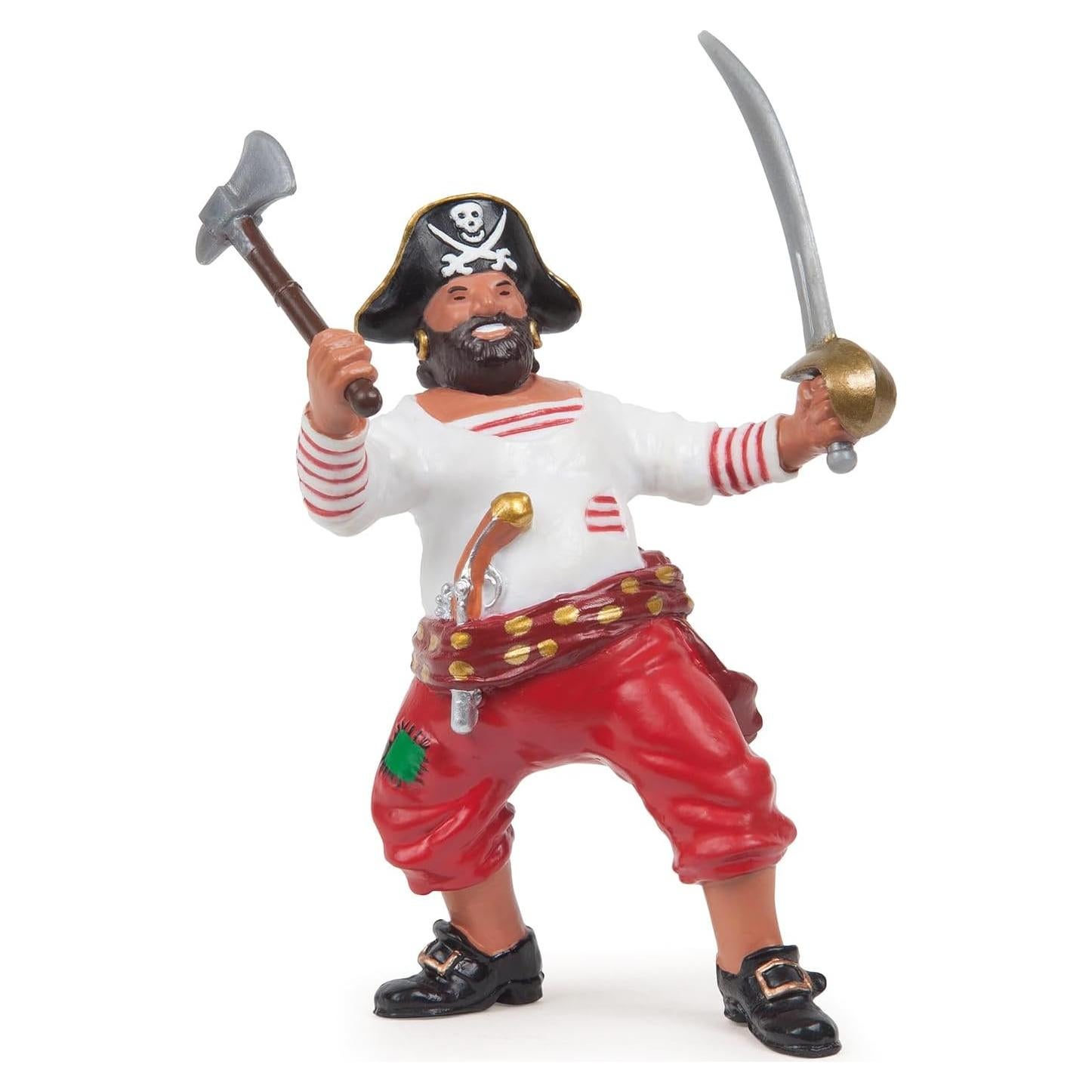 Figura de Pirata Papo con Hacha Multicolor 8 cm