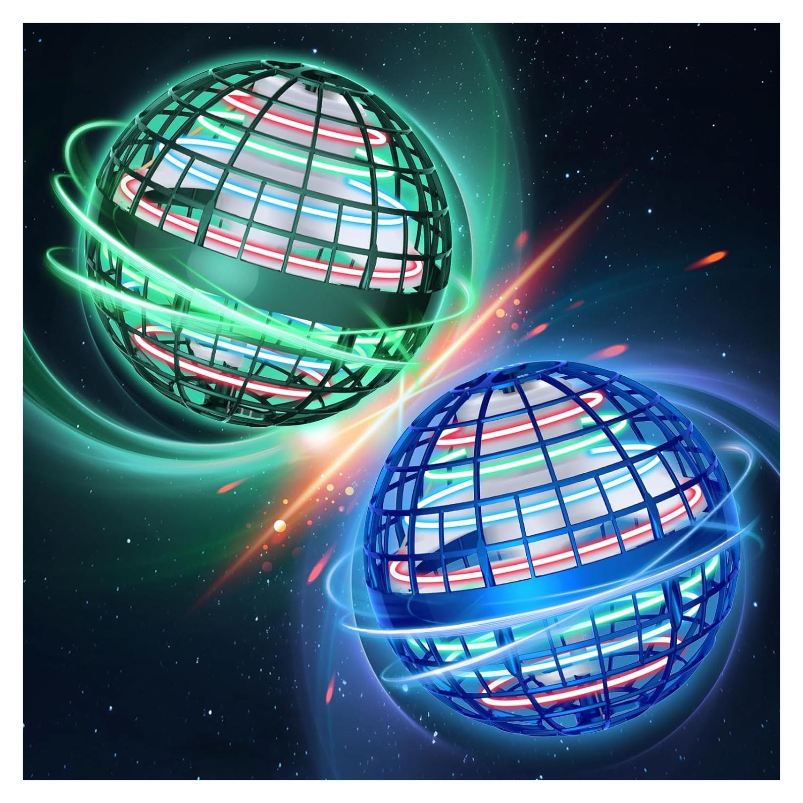 Bola Voladora Antiestrés BADHACK 2025 - Dron de Mano Azul/Verde