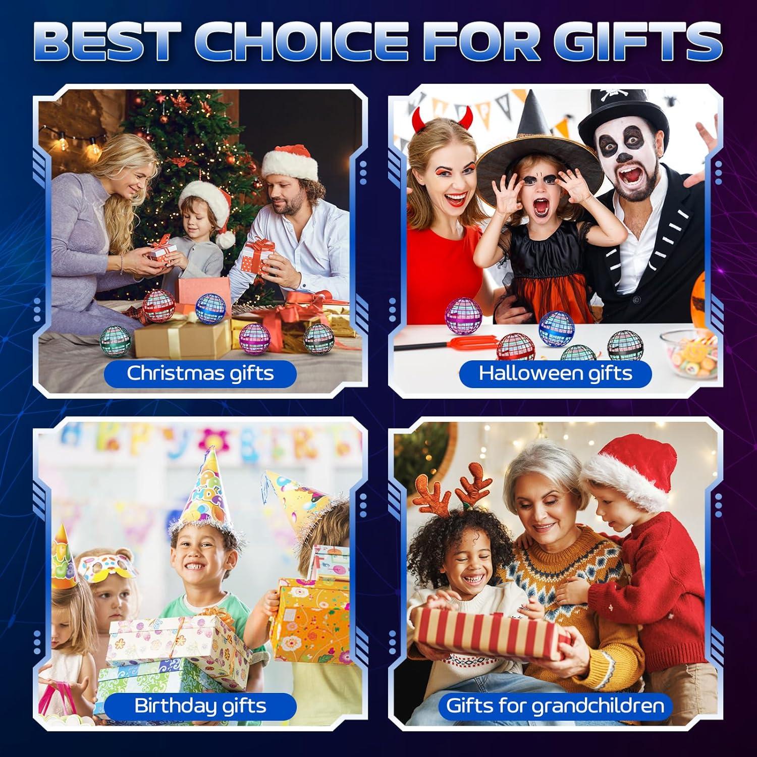 Bola Voladora Antiestrés BADHACK 2025 - Dron de Mano Azul/Verde