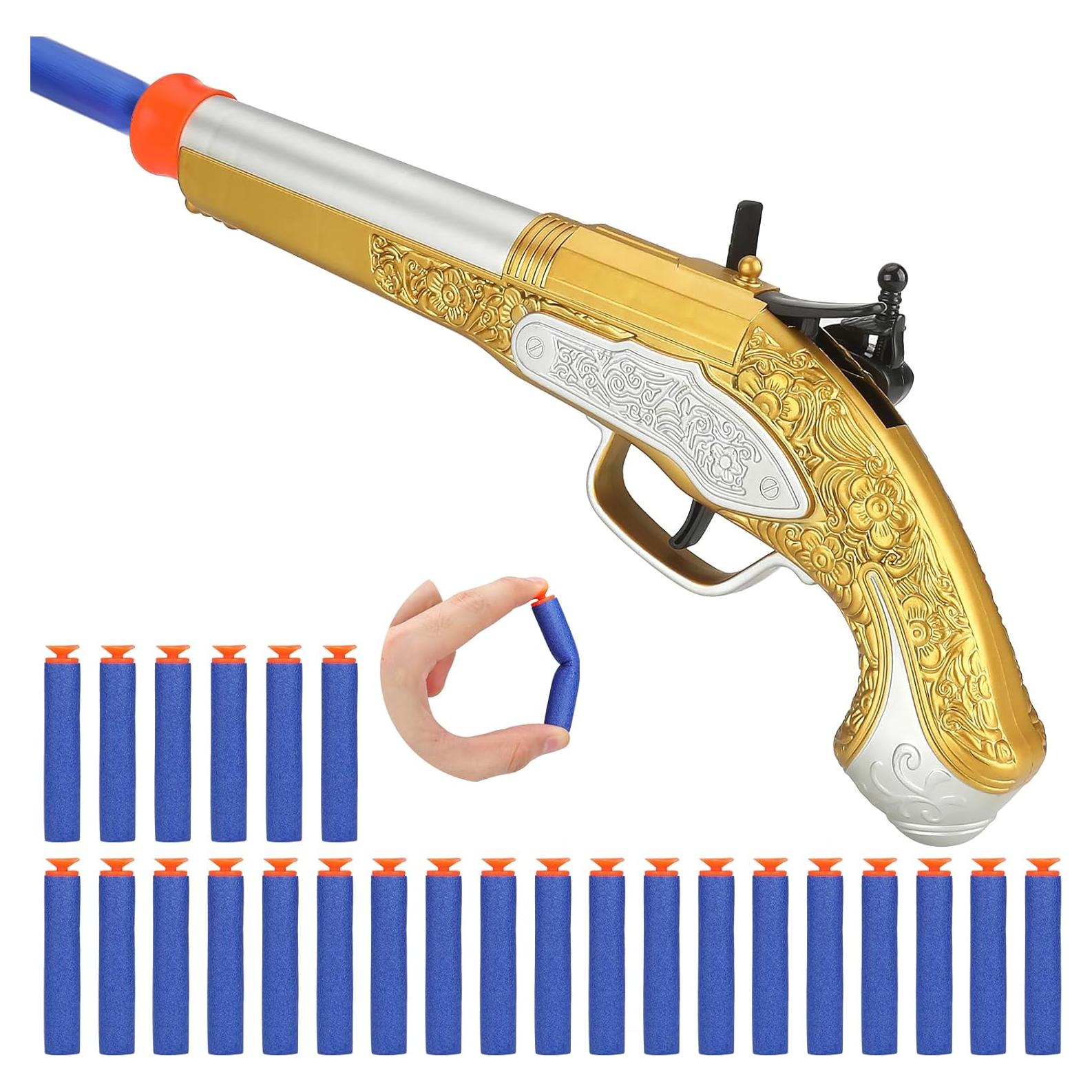 Juguete Blaster de Espuma Pirata HD con 20 Dardos Suaves