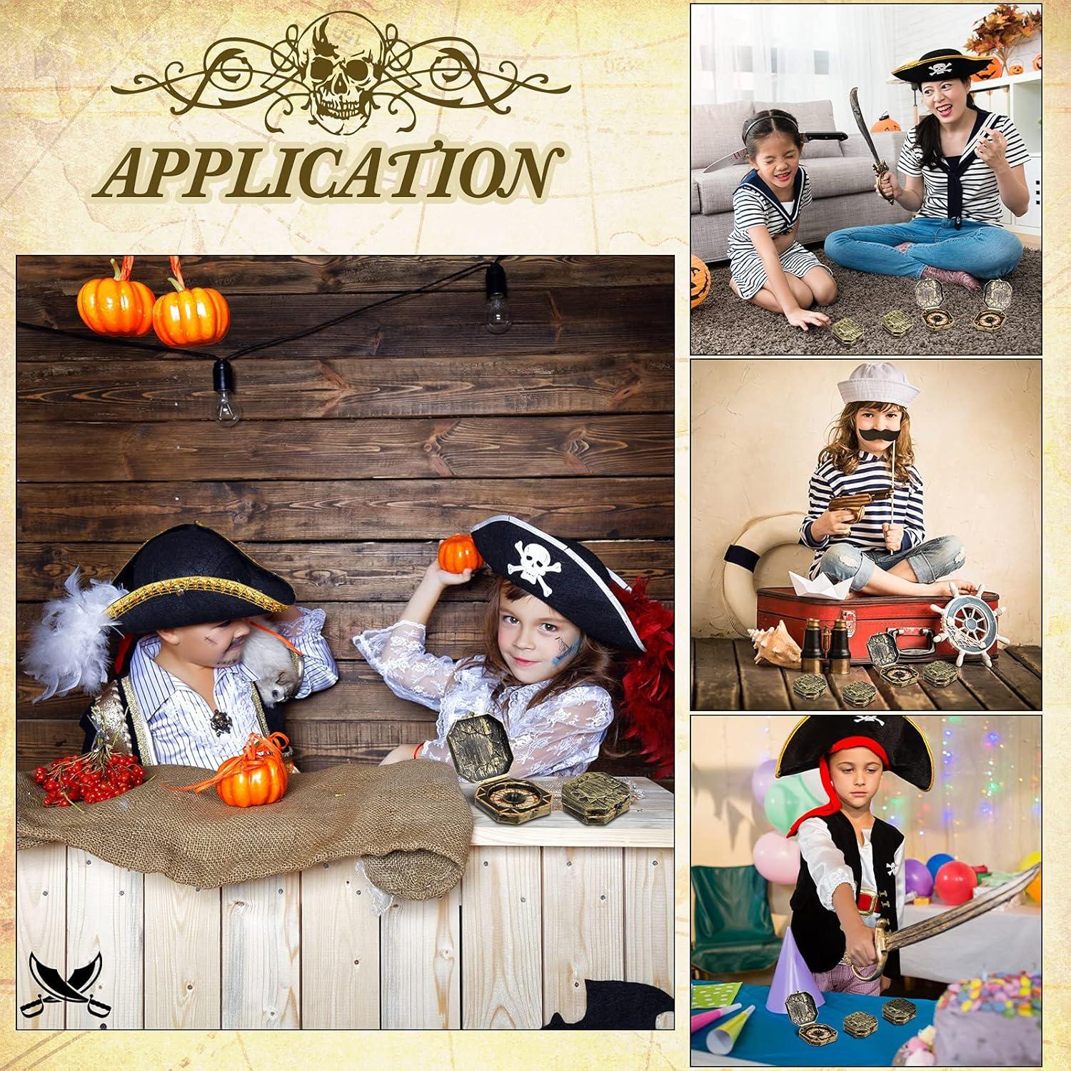 12 Piezas Juguetes Brújula Pirata Gejoy para Fiesta Infantil