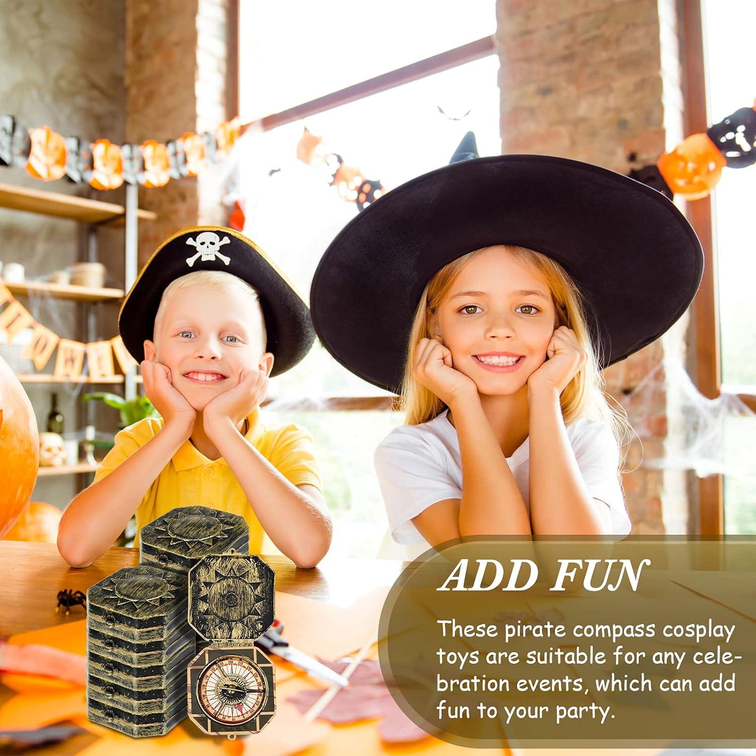 12 Piezas Juguetes Brújula Pirata Gejoy para Fiesta Infantil