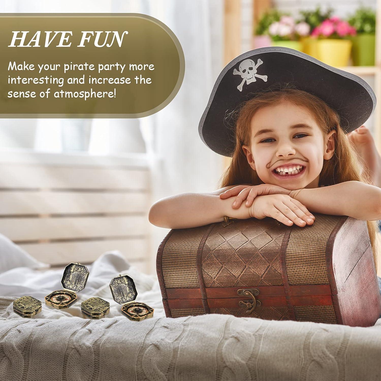 12 Piezas Juguetes Brújula Pirata Gejoy para Fiesta Infantil