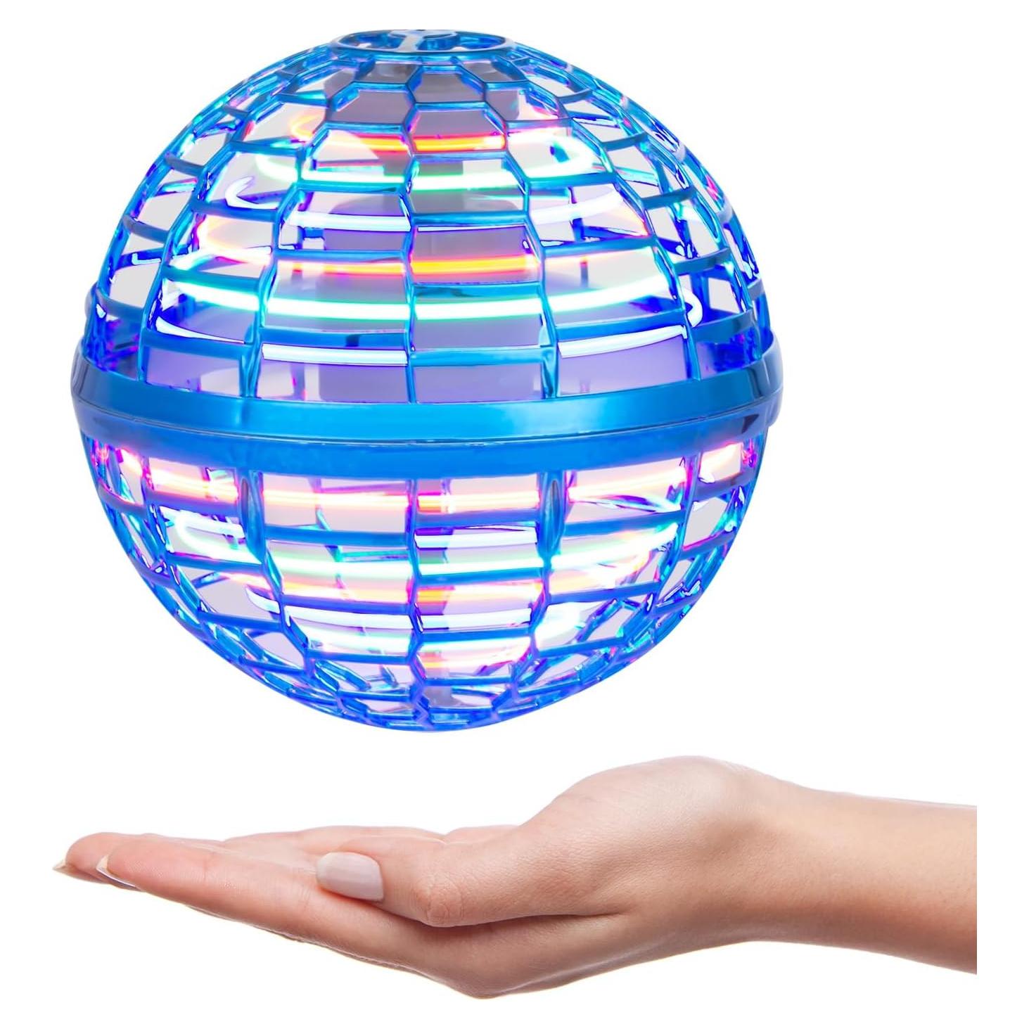 Bola Voladora Flynova 2024 Azul con Luces LED y Carga USB