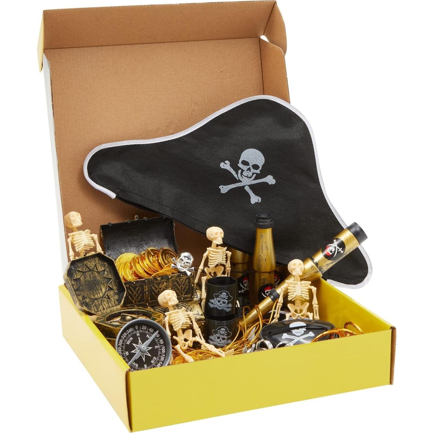 Set de 100 Piezas Suministros Fiesta Pirata Juvale