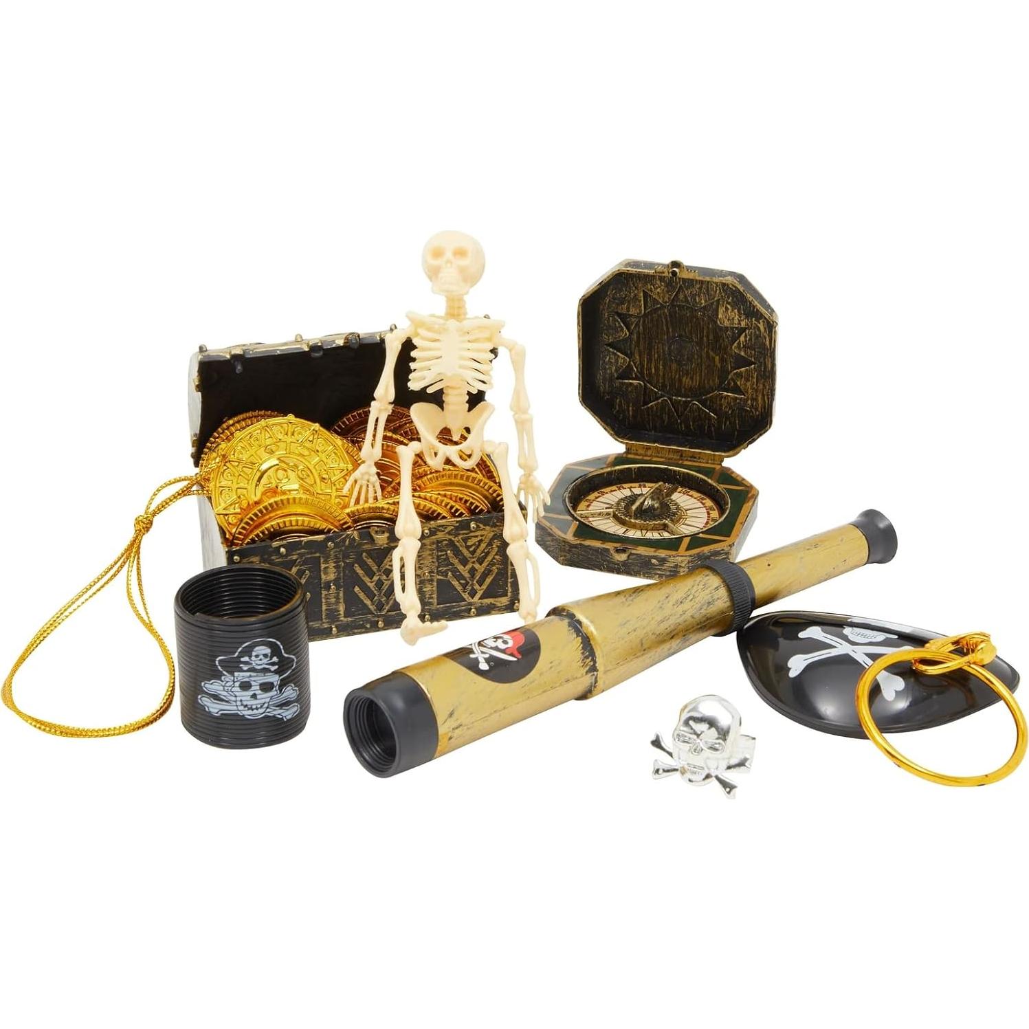 Set de 100 Piezas Suministros Fiesta Pirata Juvale