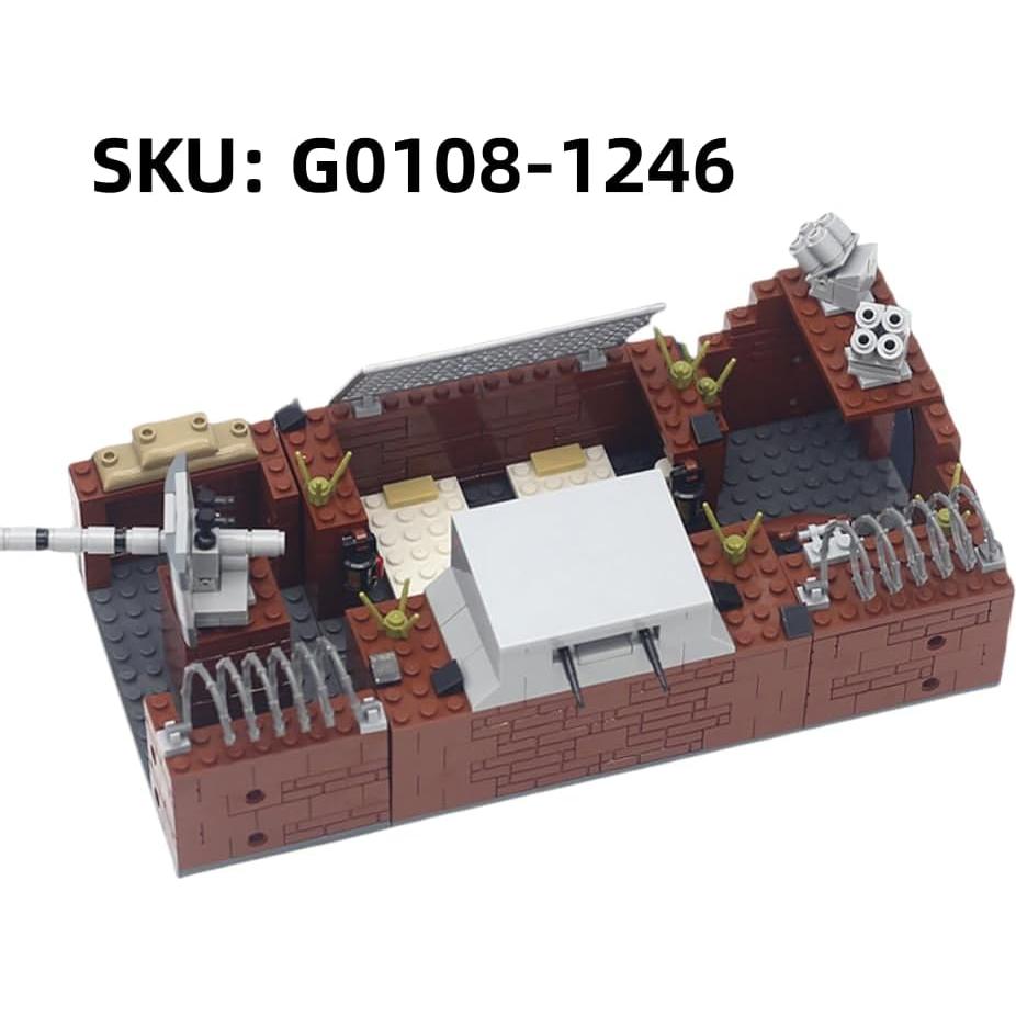 Juego de Bloques de Construcción Militar Lekaka 4-en-1 25.4x12.7cm