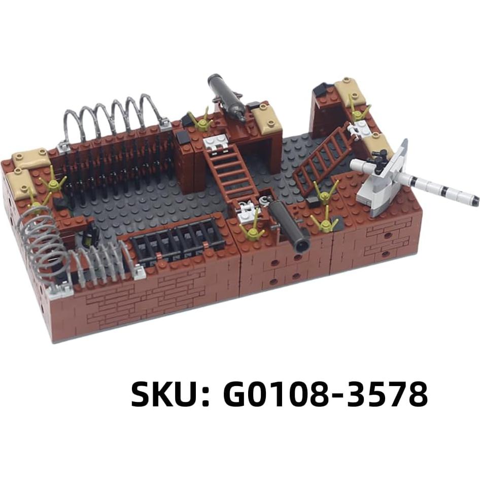 Juego de Bloques de Construcción Militar Lekaka 4-en-1 25.4x12.7cm