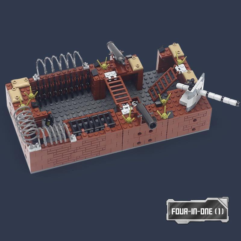 Juego de Bloques de Construcción Militar Lekaka 4-en-1 25.4x12.7cm